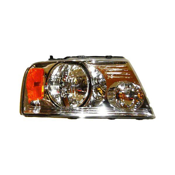 Replacement Headlight; Chrome Housing; Clear Lens; Passenger Side (04-08 F-150)