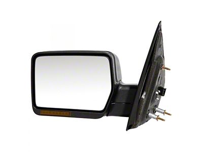 Replacement Manual Mirror; Driver Side; Textured Black (04-11 F-150)