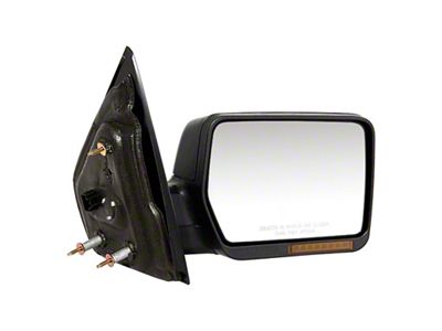 Replacement Powered Heated Mirror; Passenger Side; Black (07-08 F-150 w/o Puddle Light & Auto Dimmer)