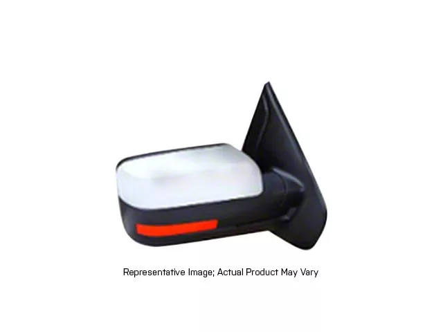 Replacement Powered Mirror; Passenger Side; Textured Black (11-14 F-150 w/o Puddle Light & Reflector)