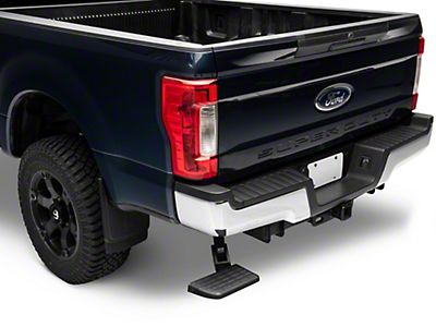 AMP Research Bedstep - Retractable Bumper Step For 2023-2024 Ford F-250/F-350 Super Duty, Supports 300 Lbs