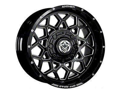 Anthem Off-Road Avenger Gloss Black Milled 8-Lug Wheel; 18x9; 18mm Offset (11-14 Silverado 3500 HD SRW)
