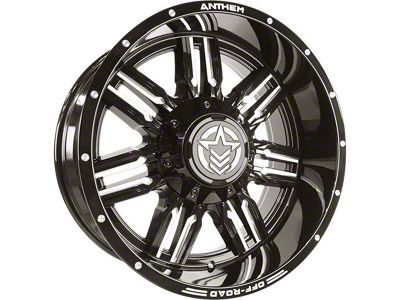 Anthem Off-Road Equalizer Gloss Black Milled 8-Lug Wheel; 18x10; -24mm Offset (11-14 Silverado 3500 HD SRW)