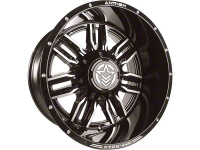 Anthem Off-Road Equalizer Gloss Black with Gray 6-Lug Wheel; 20x12; -44mm Offset (07-14 Tahoe)