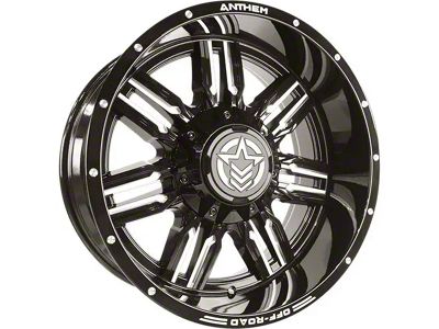 Anthem Off-Road Equalizer Gloss Black Milled 5-Lug Wheel; 20x9; 0mm Offset (09-18 RAM 1500)