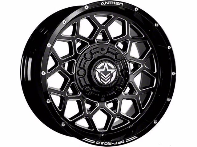 Anthem Off-Road Avenger Gloss Black Milled 8-Lug Wheel; 20x9; 0mm Offset (11-16 F-250 Super Duty)