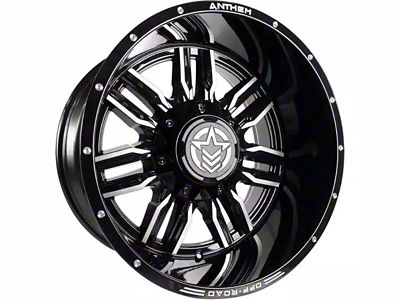 Anthem Off-Road Equalizer Gloss Black with Gray Tint Milled 6-Lug Wheel; 20x10; -24mm Offset (14-18 Silverado 1500)