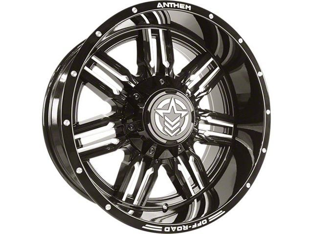 Anthem Off-Road Equalizer Gloss Black Milled 6-Lug Wheel; 20x9; 0mm Offset (15-20 Yukon)