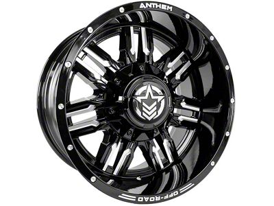 Anthem Off-Road Equalizer Gloss Black Milled 6-Lug Wheel; 18x10; -24mm Offset (99-06 Sierra 1500)