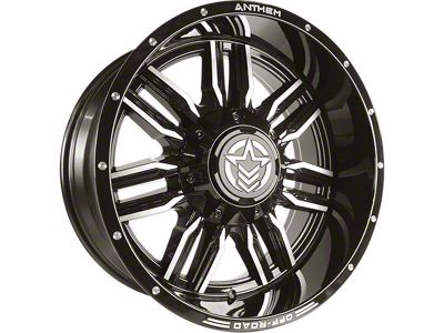 Anthem Off-Road Equalizer Gloss Black with Gray 6-Lug Wheel; 20x10; -24mm Offset (99-06 Silverado 1500)