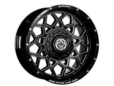 Anthem Off-Road Avenger Gloss Black Milled 6-Lug Wheel; 20x10; -18mm Offset (97-04 Dakota)