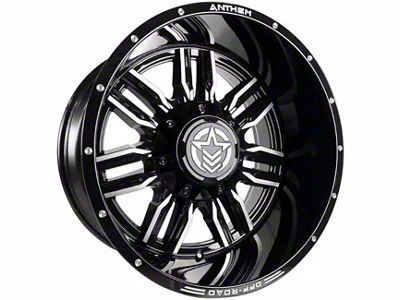 Anthem Off-Road Equalizer Gloss Black with Gray Tint Milled 5-Lug Wheel; 20x10; -24mm Offset (05-11 Dakota)