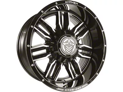 Anthem Off-Road Equalizer Gloss Black with Gray 6-Lug Wheel; 20x12; -44mm Offset (19-25 RAM 1500)