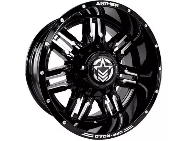 Anthem Off-Road Equalizer Gloss Black Milled 8-Lug Wheel; 18x9; -12mm Offset (19-24 RAM 2500)