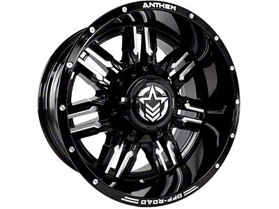 Anthem Off-Road Equalizer Gloss Black Milled 8-Lug Wheel; 18x10; -24mm Offset (07-10 Silverado 3500 HD SRW)