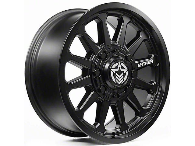 Anthem Off-Road Intimidator Satin Black 8-Lug Wheel; 20x9; 18mm Offset (20-24 Silverado 3500 HD SRW)