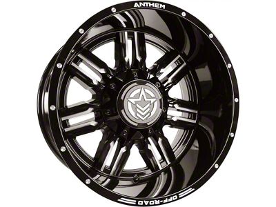 Anthem Off-Road Equalizer Gloss Black Milled 5-Lug Wheel; 20x12; -44mm Offset (09-18 RAM 1500)