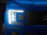 Anzo USA Z-Series Full LED Plank Projector Headlights with Initiation Feature; Black Housing; Clear Lens (18-20 F-150 w/ Factory Halogen Headlights)