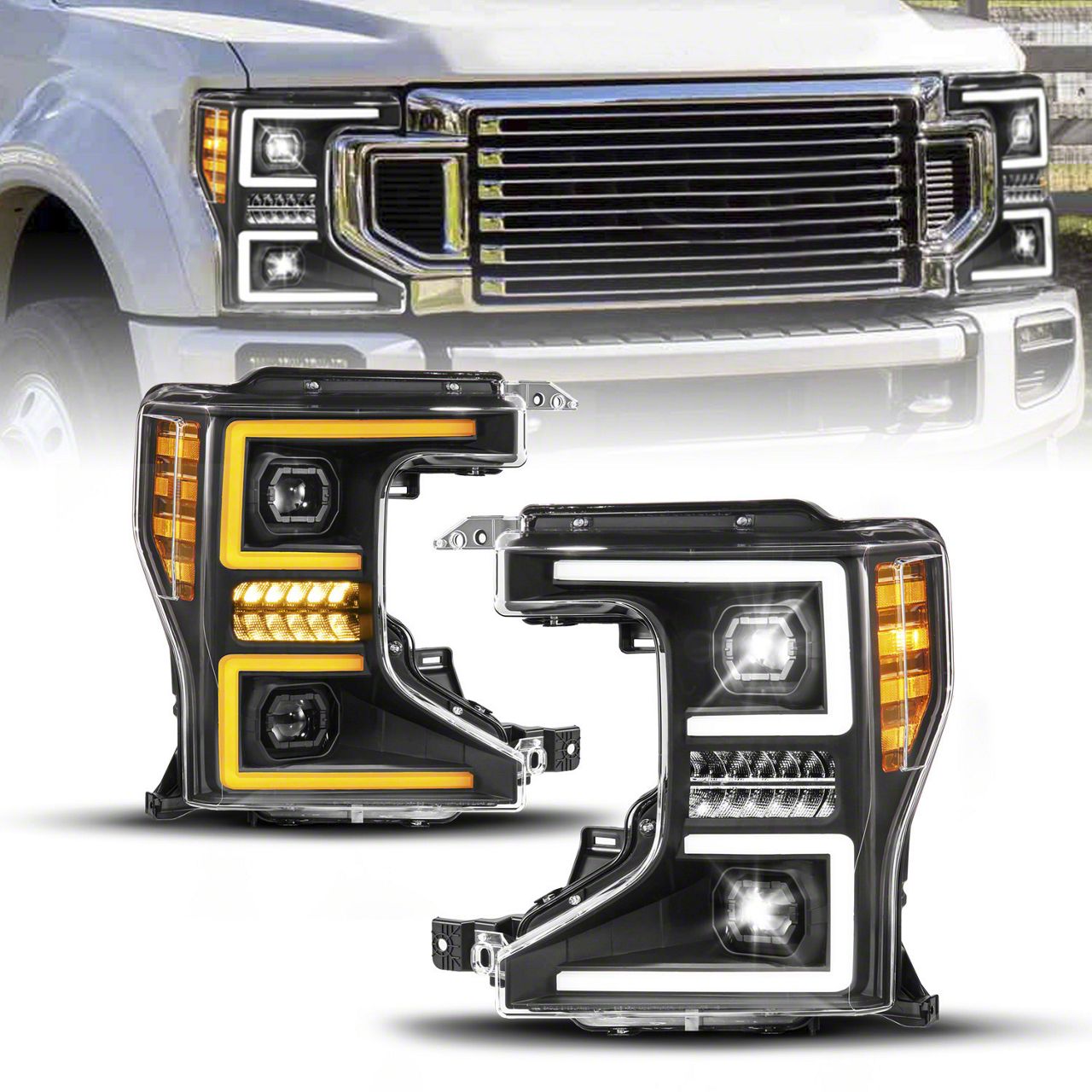 ◆オーデリック◆スポットライト◆3個◆22年製◆F-2506DL18◆ Anzo USA F-250 Super Duty Z-Series Full LED Projector Headlight