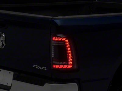 Anzo USA Full LED Tail Lights with Sequential Turn Signal; Black Housing; Clear Lens (19-24 RAM 2500)