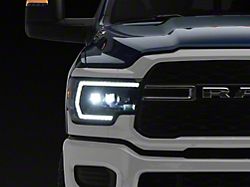 Anzo USA Z-Series Full LED Projector Headlights with Initiation Feature; Black Housing; Clear Lens (19-24 RAM 2500 w/ Factory Halogen Headlights)