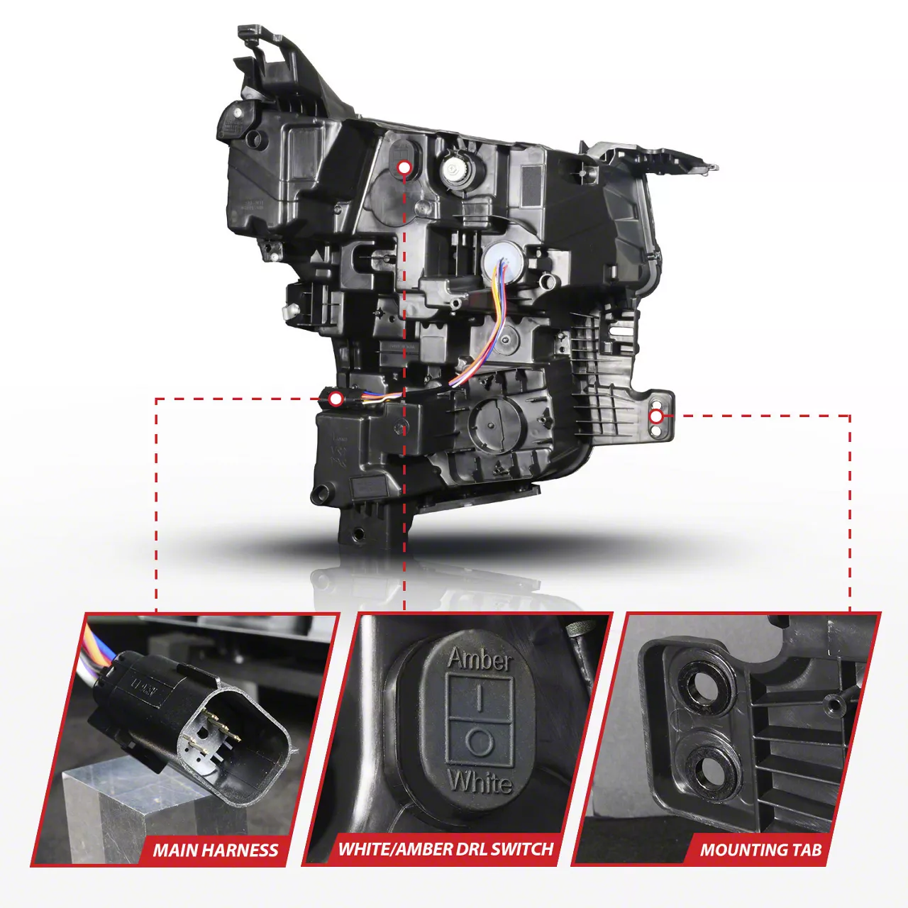 Anzo USA Tahoe Z-Series Full LED Projector Headlight with DRL