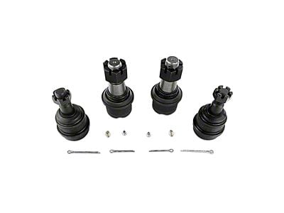Apex Chassis HD Ball Joint Kit with Knurled Uppers; 4-Pack (14-18 RAM 2500)