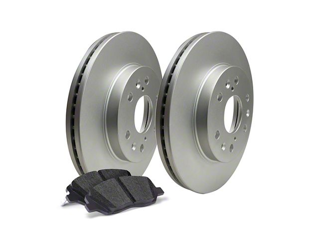 Apex One Enviro-Friendly Geomet OE 6-Lug Brake Rotor and Friction Point Pad Kit; Front (10-20 F-150)