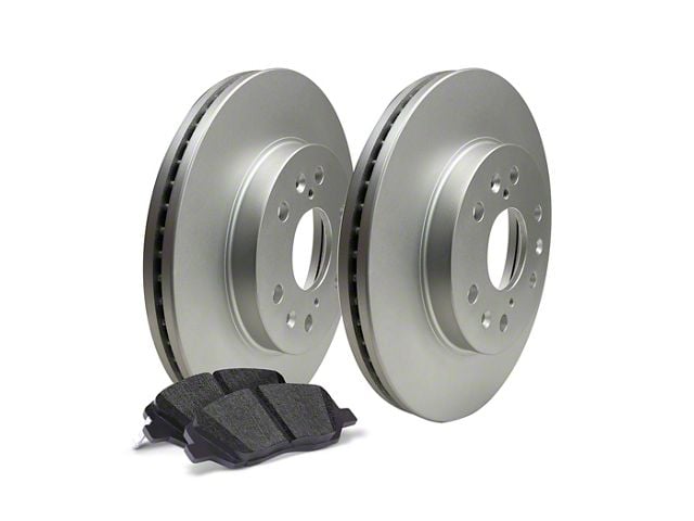 Apex One Enviro-Friendly Geomet OE 6-Lug Brake Rotor and Friction Point Pad Kit; Front and Rear (12-14 F-150; 15-20 F-150 w/ Manual Parking Brake)
