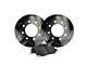 Apex One Elite Cross-Drill and Slots 8-Lug Brake Rotor and Friction Point Pad Kit; Rear (13-22 F-250 Super Duty)