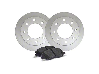 Apex One Enviro-Friendly Geomet OE 8-Lug Brake Rotor and Friction Point Pad Kit; Rear (11-12 F-250 Super Duty)