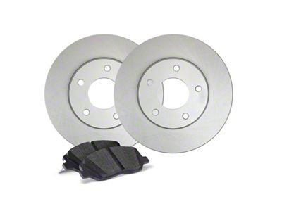 Apex One Enviro-Friendly Geomet OE 5-Lug Brake Rotor and Friction Point Pad Kit; Front (02-05 RAM 1500, Excluding SRT-10)