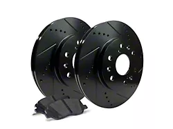Apex One Elite Cross-Drill and Slots 6-Lug Brake Rotor and Friction Point Pad Kit; Front and Rear (2019 Silverado 1500 w/ Manual Parking Brake)