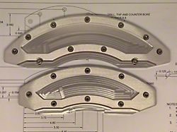 Apex Overlay Gen III Brake Caliper Overlays; Raw; Rear (97-25 F-150 w/ 18+ Inch Wheels)
