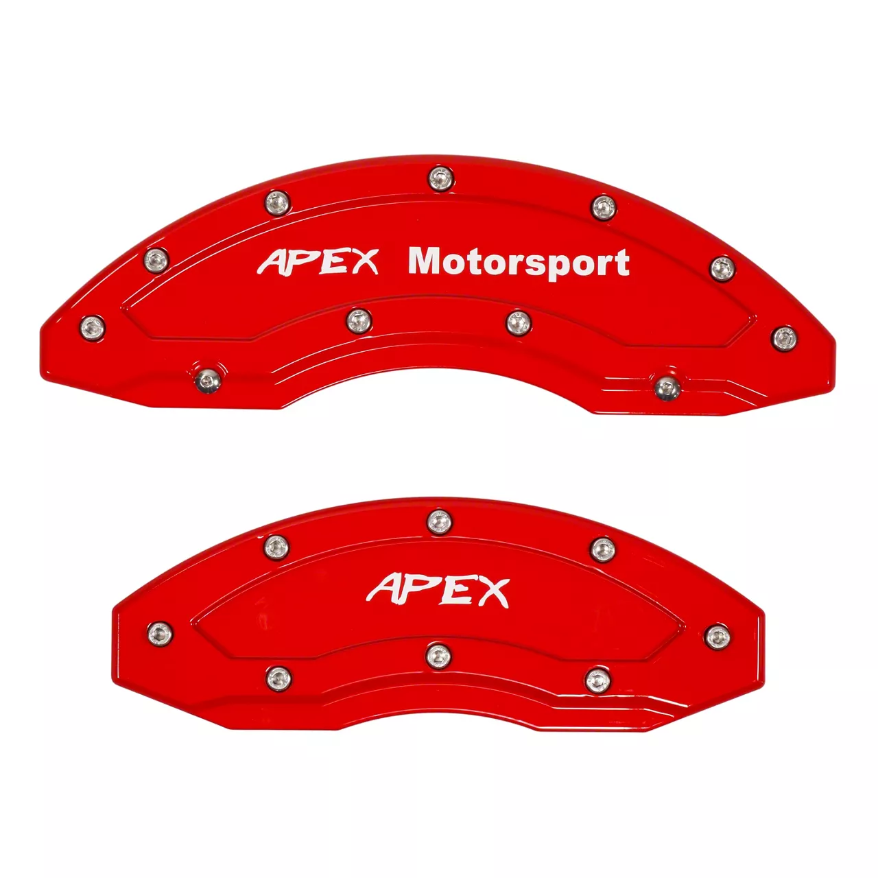 Apex Overlay Gen III Brake Caliper Overlays; Red; Front and Rear (97-24 F-150 w/ 18+ Inch Wheels)