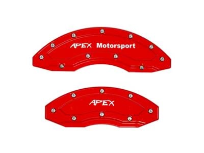 Apex Overlay Gen III Brake Caliper Overlays; Red; Front and Rear (97-24 F-150 w/ 18+ Inch Wheels)