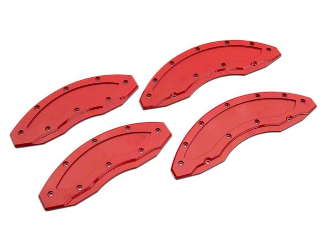 Apex Overlay Gen III Brake Caliper Overlays; Red; Front and Rear (15-24 F-150 w/ 18+ Inch Wheels)