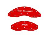 Apex Overlay Gen III Brake Caliper Overlays; Red; Front and Rear (07-25 Sierra 3500 HD SRW w/ 18+ Inch Wheels)