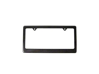 APR Performance License Plate Frame with Round Holes; Carbon Fiber (Universal; Some Adaptation May Be Required)