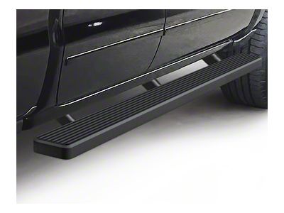 4-Inch iStep Running Boards; Black (07-18 Sierra 1500 Extended/Double Cab)