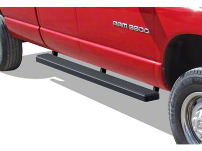 5-Inch iStep Running Boards; Black (02-08 RAM 1500 Quad Cab)