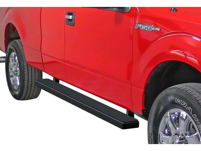 5-Inch iStep Running Boards; Black (09-14 F-150 SuperCab)