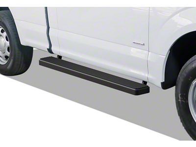 5-Inch iStep Running Boards; Black (15-25 F-150 Regular Cab)