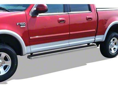 5-Inch iStep Running Boards; Hairline Silver (01-03 F-150 SuperCrew)