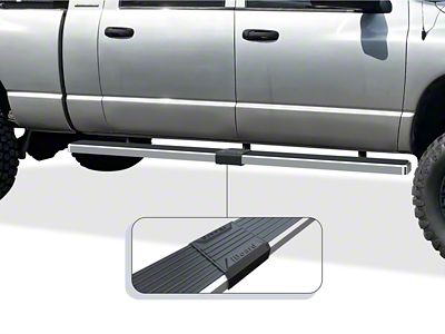 5-Inch iStep Running Boards; Hairline Silver (06-08 RAM 1500 Mega Cab)