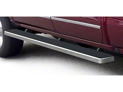 5-Inch iStep Running Boards; Hairline Silver (07-18 Sierra 1500 Crew Cab)