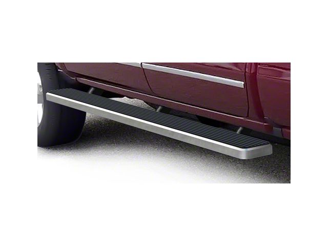 5-Inch iStep Running Boards; Hairline Silver (07-18 Sierra 1500 Crew Cab)