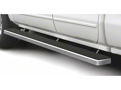 5-Inch iStep Running Boards; Hairline Silver (07-18 Sierra 1500 Extended/Double Cab)