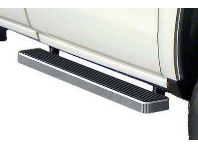 5-Inch iStep Running Boards; Hairline Silver (07-18 Sierra 1500 Regular Cab)