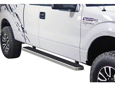 5-Inch iStep Running Boards; Hairline Silver (09-14 F-150 SuperCab)